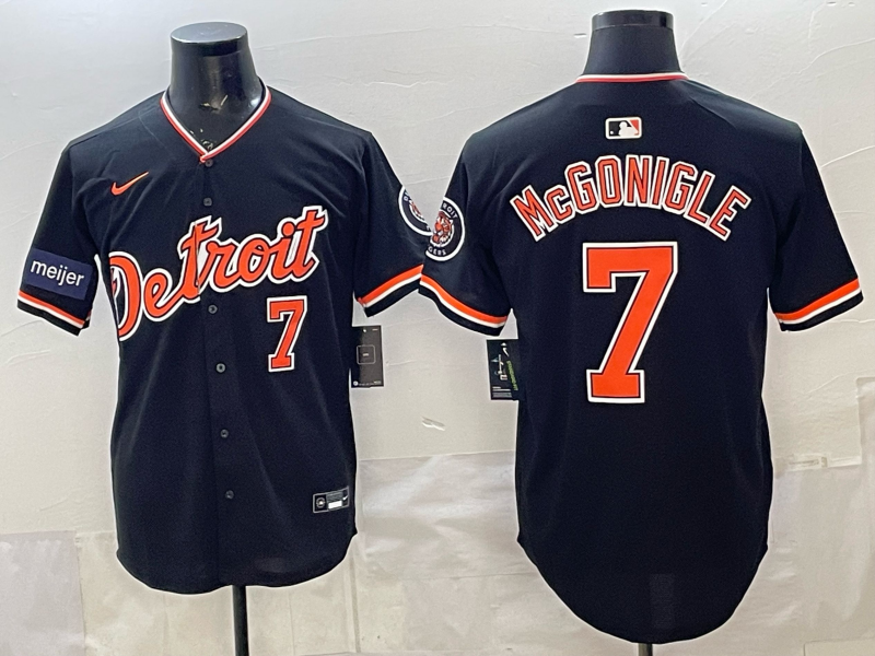 Men Detroit Tigers #7 McGonigle black Nike 2026 MLB Jersey 0401001
